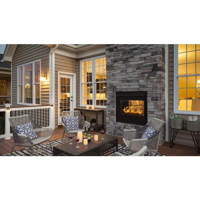 Outdoor Lifestyles Twilight II Indoor Outdoor Fireplace - See Through  Fireplaces