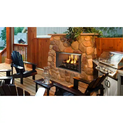 imagem para Villa Gas Single-Sided Outdoor Gas Fireplace