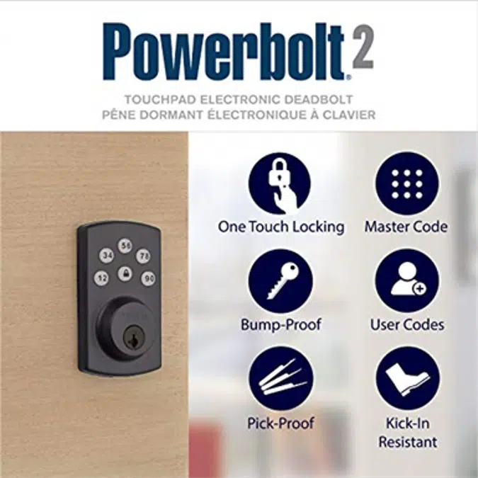 Weiser 9GED14600 Powerbolt Electronic Deadbolt