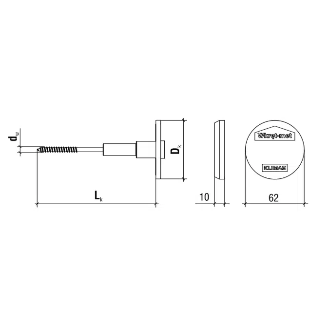 DRIVE S Screwed-in fastener for EPS with  telescopic support collar