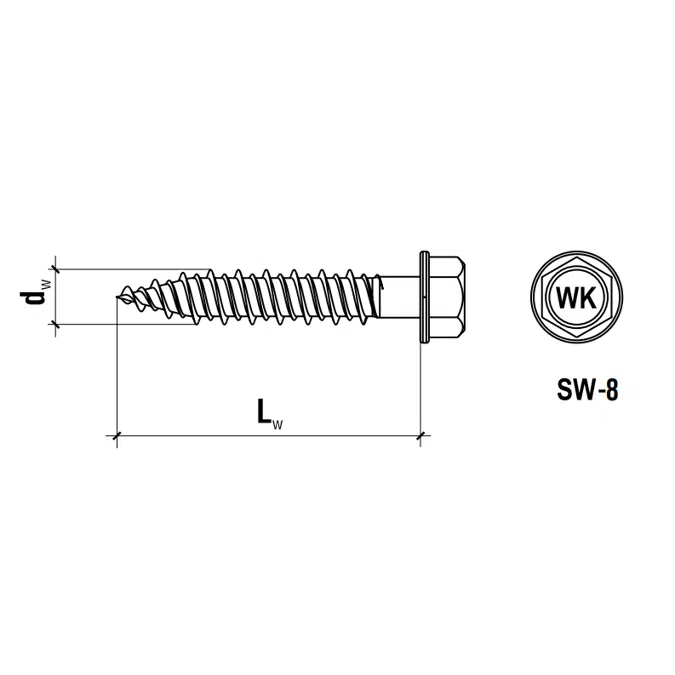 WB6-D - Self-tapping screw for concrete