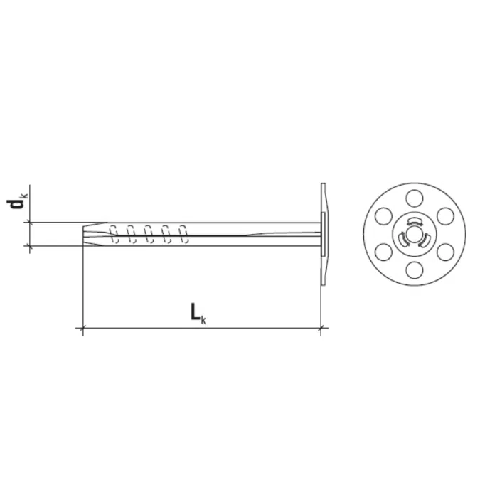 MLN - Hammer-in special metal fastener, for mineral wool