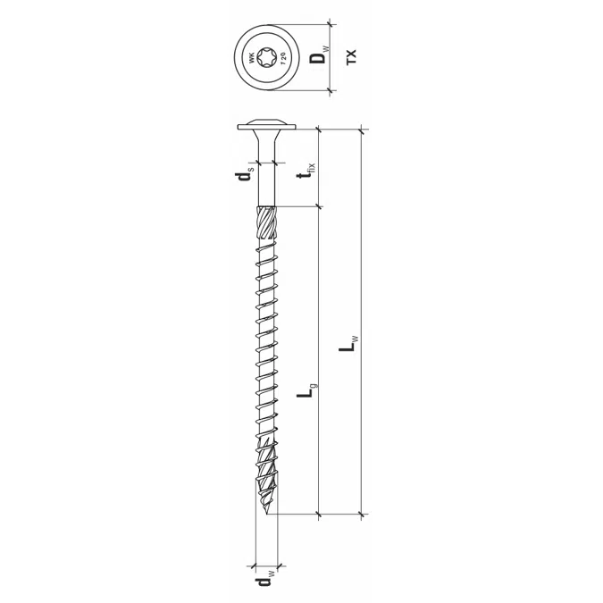 WKCP - Flange head construction screw