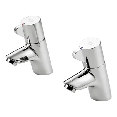 Image for Piccolo 21 Inclined ½" Washbasin Pillar Taps, Dual H&C Indices
