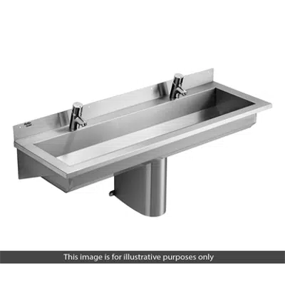 Image for Calder Washing Trough 180cm Centre Outlet 2in Domed Waste, 3 Taphole Positions