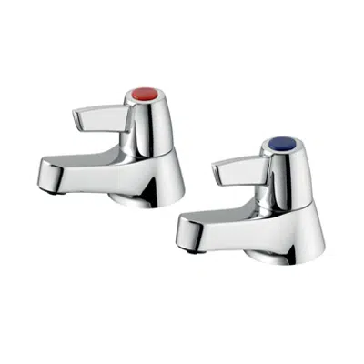 изображение для Sandringham 21 Bath Pillar Taps, Lever Handles