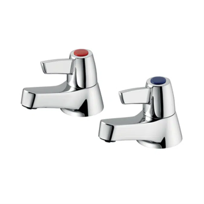 Sandringham 21 Bath Pillar Taps, Lever Handles