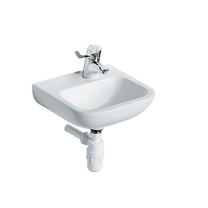 Portman 21 Washbasin 40cm RH Taphole, No Overflow or Chainstay Hole