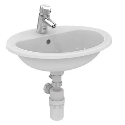 kép a termékről - Orbit 21 55cm Countertop Washbasin 1 Taphole With overflow, no chainhole