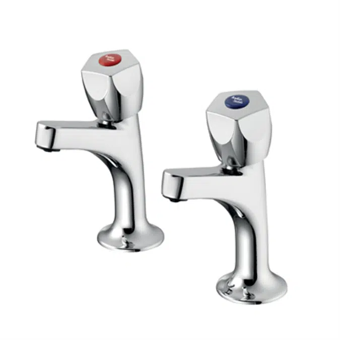 Sandringham 21 Sink Pillar Taps High Neck