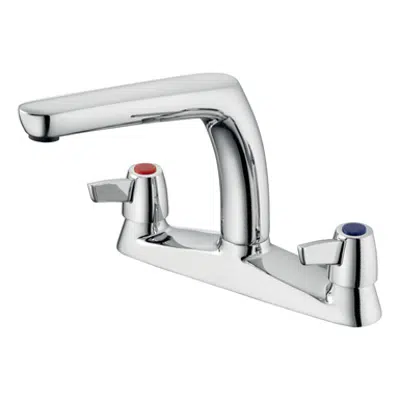 Image for Sandringham 21 Sink Mixer 2 Hole Dualflow Swivel Spout, Lever Handles