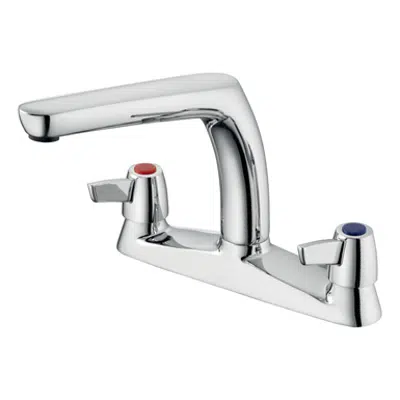 Image pour Sandringham 21 Sink Mixer 2 Hole Dualflow Swivel Spout, Lever Handles