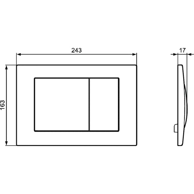 SEPTA PRO M1 METAL FLUSH PLATE DUAL