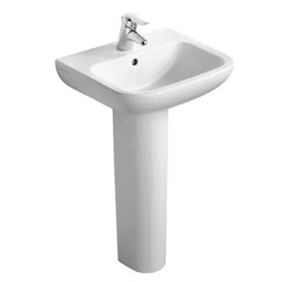 afbeelding voor Portman 21 50cm Pedestal Washbasin 1 Taphole With overflow