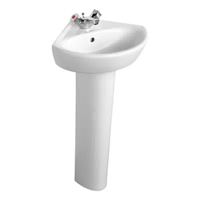 afbeelding voor Sandringham 21 Corner Washbasin, 48cm 1 Taphole