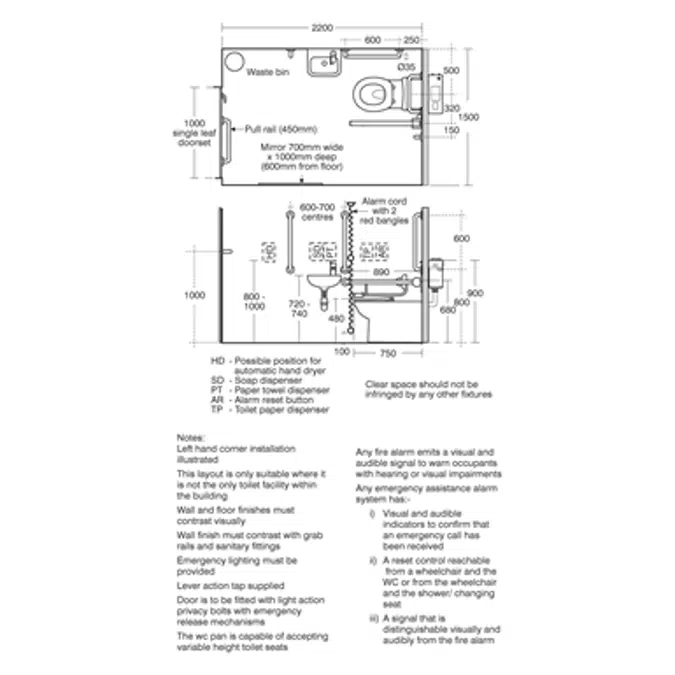 Contour 21 Back To Wall Rimless Raised Height WC Pan, 75cm Projection