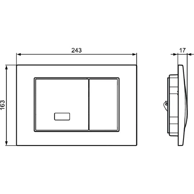 SEPTA PRO E1 SENSOR & MECHANICAL FLUSHPLATE ANTI VANDAL 