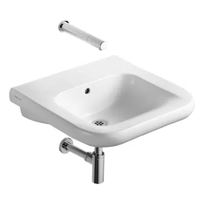 รูปภาพสำหรับ Contour 21 Accessible Washbasin 55cm No Taphole, No Chainstay Hole, With Overflow
