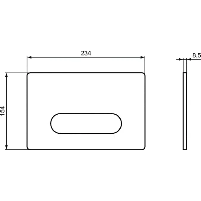 Oleas M4 Single Flush Control panel 
