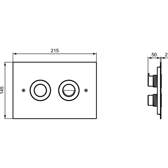 SEPTA PRO P1 FLUSH PLATE DUAL FLUSH  ANTI VANDAL