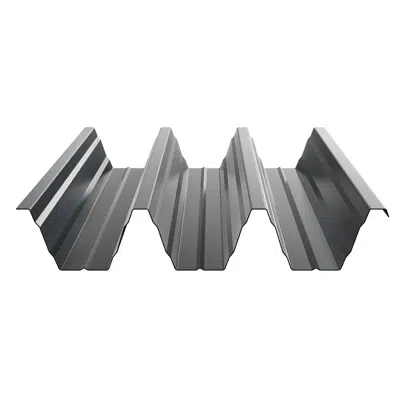 BIM objects - Free download! Angled Standing Seam Facade (430 mm, vertical,  prePATINA graphite-grey)