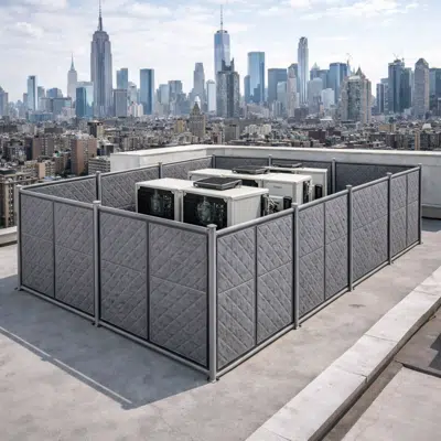 Image for Outdoor Noise Control Curtain | STC 27 Industrial Sound Barrier | SCC-12 EXT | Revit BIM Object