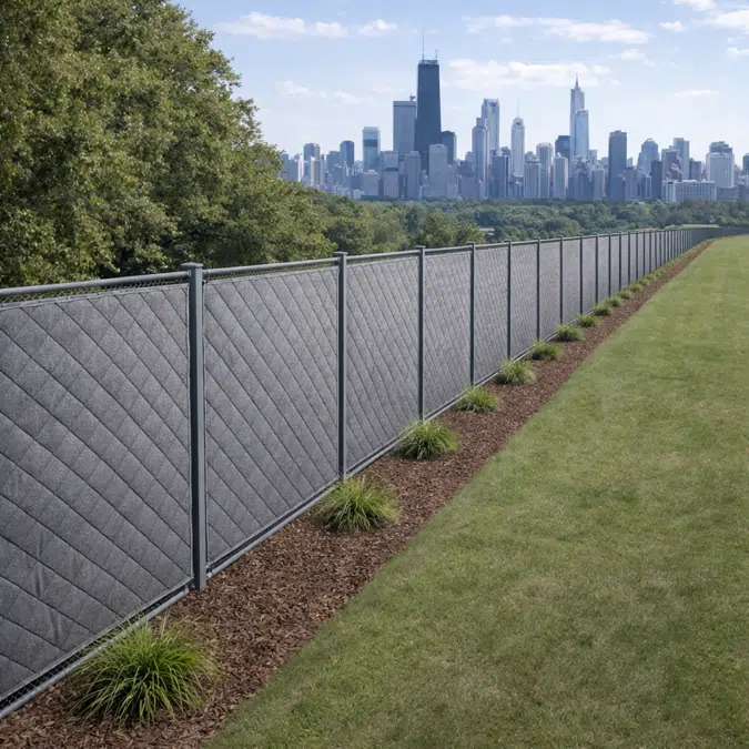 Outdoor Noise Control Curtain | STC 32 Industrial Sound Barrier | SCC-13 EXT | Revit BIM Object