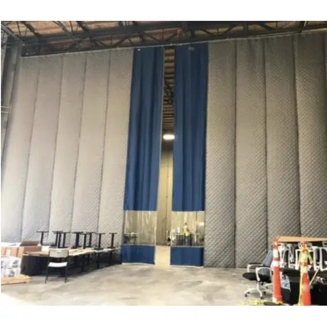 Industrial Noise Control Curtain – 2" Double-Faced STC 29 System | SCC-10