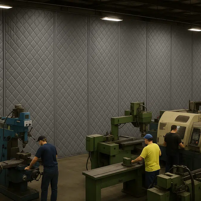 Industrial Noise Control Curtain – 2" Double-Faced STC 29 System | SCC-10
