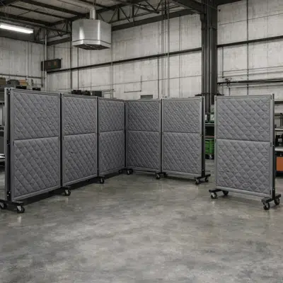 imagem para Portable Acoustic Screens – Industrial Modular Sound Barrier Panels | SCC-12 & SCC-13