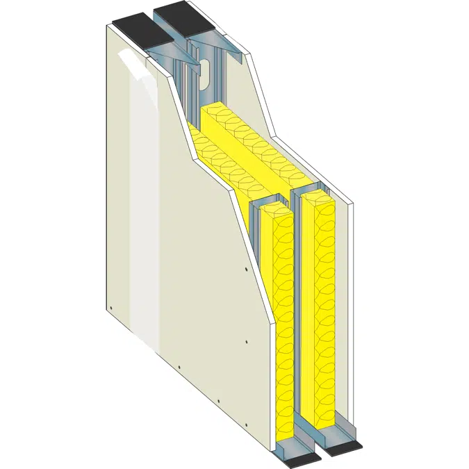 DIVISÓRIA DUPLA 220 BA13A - Interior drywall partition