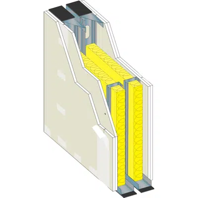 изображение для DIVISÓRIA DUPLA 220 BA13A - Interior drywall partition