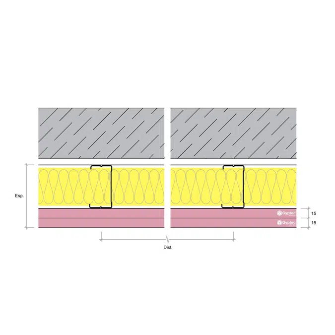 REVESTIMENTO 100 BA15F - Interior wall lining