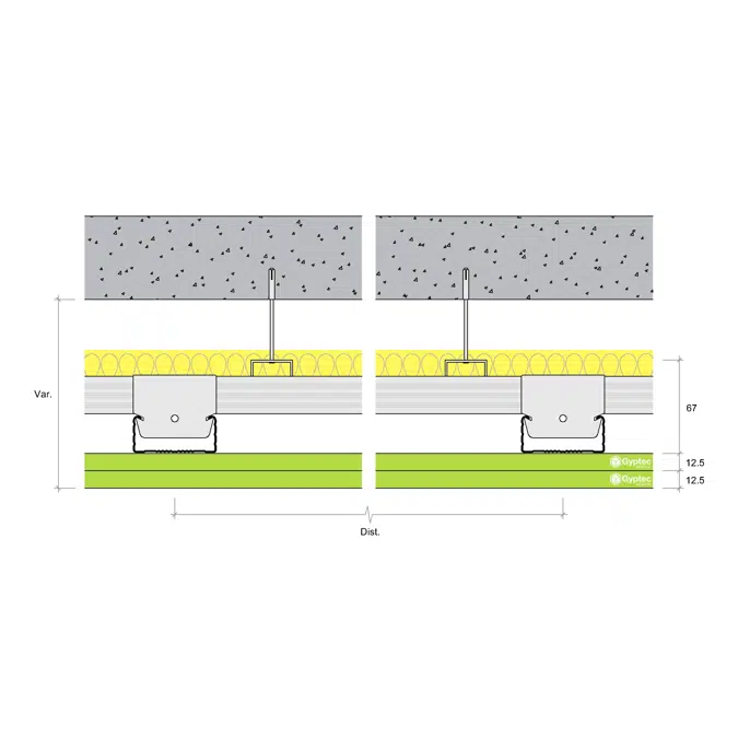 TETO 92 BA13 Protect - Interior ceilings