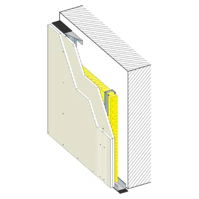 Зображення для REVESTIMENTO 73 BA13A - Interior wall lining