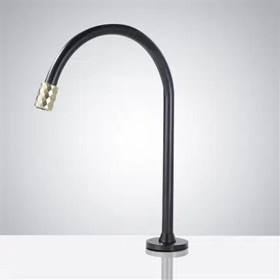 Image for Fontana Commercial Matte Black and Gold Restroom Faucet