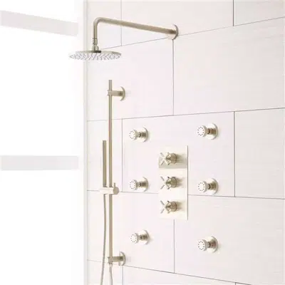 Image for Fontana Lima Brushed Nickel Rainfall Shower System Set