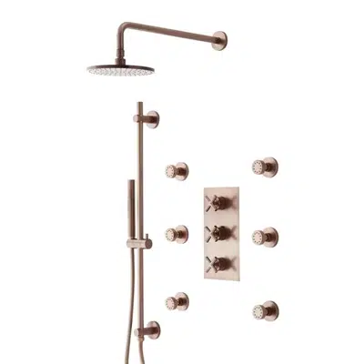 Fontana Perlude Oil Rubbed Bronze Thermostatic Shower System图像