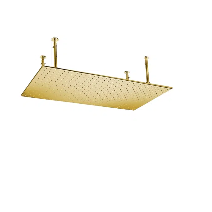 Fontana Casoria 20x40in Brushed Gold Ceiling Mount Rain Shower Head