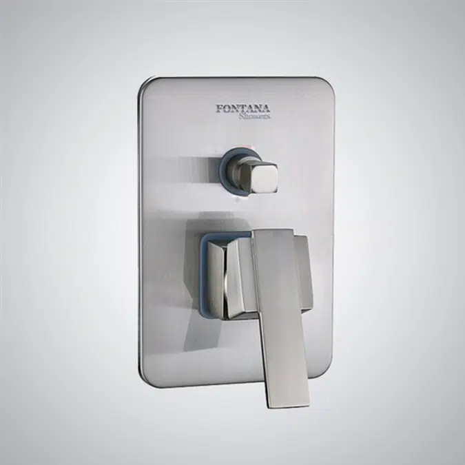 Fontana Wall Mounted Brushed Nickel 2 Way Shower Mixer Valve Type B