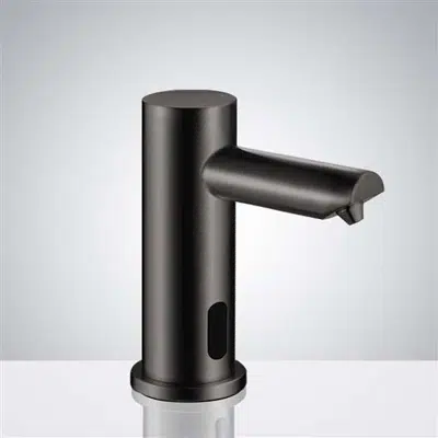 画像 Marsala Minimalist Modern Matte Black Sensor Soap Dispenser