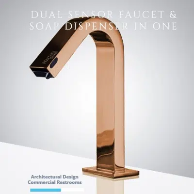 Image for Fontana Dual Function Automatic Deck Mount Rose Gold Sensor Water Faucet with Soap Dispenser