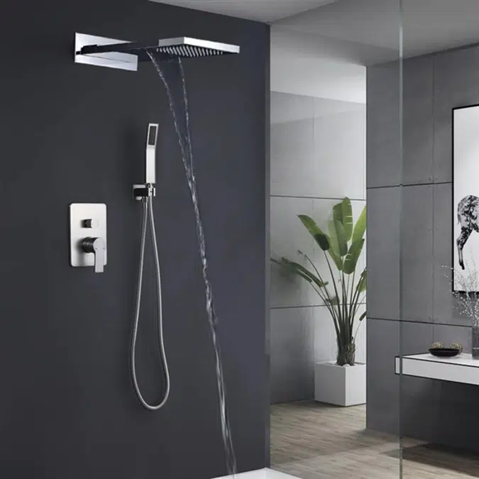 Fontana 22"" Venice Multifunctional Shower Polished 3 Way Rainfall Shower Set