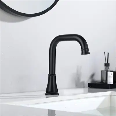 imazhi i Commercial Bathroom Matte Black Automatic Touchless Faucet