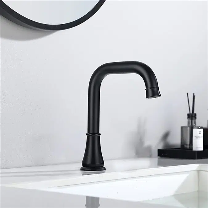 BIM objects - Free download! Commercial Bathroom Matte Black Automatic ...