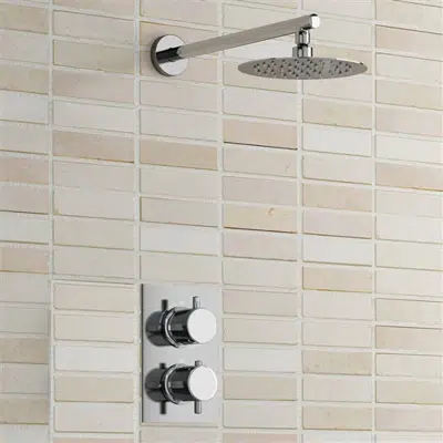 Fontana Nariman Shower Set-Ultra Thin Shower Head with Thermostatic Shower Mixer için görüntü