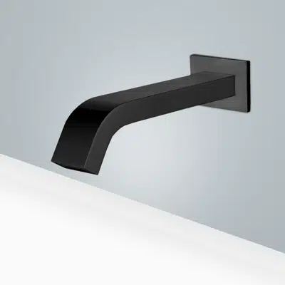 imagen para Fontana Commercial Wall Mount Matte Black Automatic Touchless Faucet