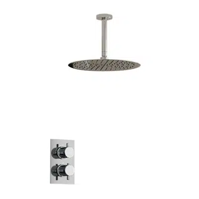 Image for Fontana Lenox Shower Set Shower Ultra Thin Shower Head with Built in Thermostatic Valve Shower Mixer