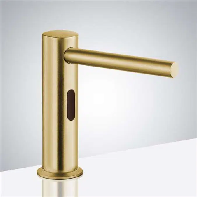 Fontana Lenox Commercial Deck Mount Automatic Touchless Commercial Soap Dispenser in Brushed Gold