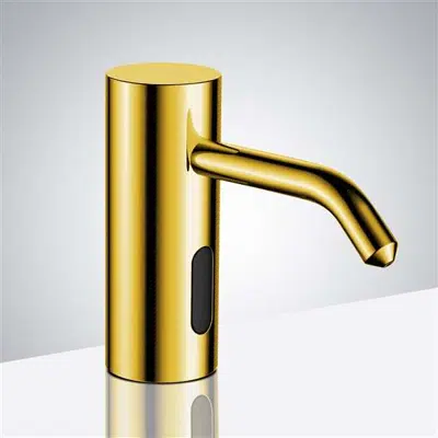 Imagem para Fontana Trio Commercial Gold Brass Deck Mount Automatic Sensor Liquid Soap Dispenser}